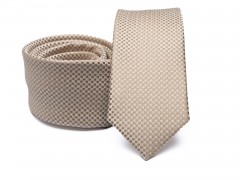 Prémium slim nyakkendő - Drapp mintás 