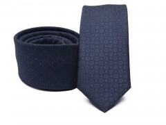 Prémium slim nyakkendő - Kék aprómintás Aprómintás nyakkendő