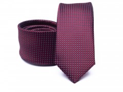 Prémium slim nyakkendő - Burgundi pöttyös Aprómintás nyakkendő
