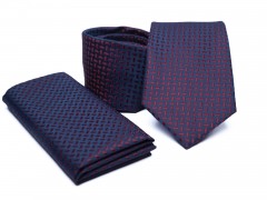    Prémium nyakkendő szett - Kék-piros mintás Szettek