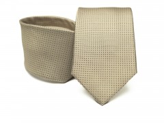 Prémium selyem nyakkendő - Drapp aprómintás 