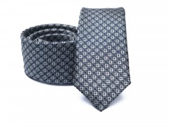    Prémium slim nyakkendő - Szürke mintás Aprómintás nyakkendő