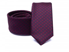    Prémium slim nyakkendő - Kék-piros mintás Aprómintás nyakkendő
