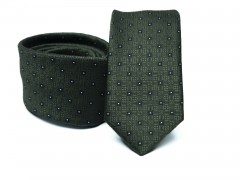    Prémium slim nyakkendő - Sötétzöld pöttyös Aprómintás nyakkendő