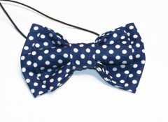     Gyerek pamut csokornyakkendő - Sötétkék pöttyös Csokornyakkendő