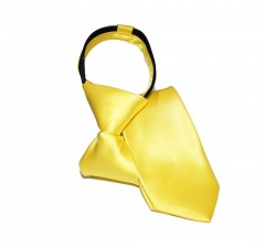   NM Állítható szatén gyerek/női nyakkendő - Sárga Gyerek nyakkendők