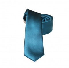                          NM slim szatén nyakkendő - Olajkék 