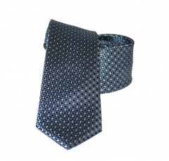               Goldenland slim nyakkendő - Olajkék aprómintás 