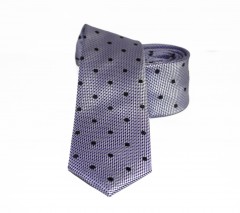               Goldenland slim nyakkendő - Lila pöttyös Aprómintás nyakkendő