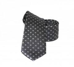                    NM slim szövött nyakkendő - Grafit pöttyös Aprómintás nyakkendő