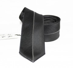                    NM slim szövött nyakkendő - Grafit-fekete csíkos 