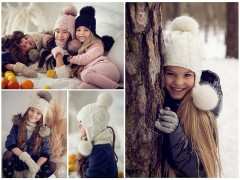  Kislány bojtos gyapjú sapka Gyerek kalap,sapka, kesztyű