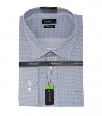             NM h.u extra fit elasztikus ing - Kék mintás Hosszúujjú ing