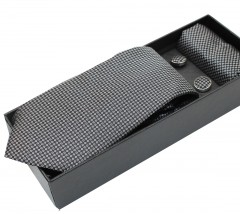                          NM nyakkendő szett - Fekete aprópöttyös Nyakkendők