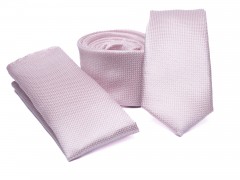    Prémium slim nyakkendő szett - Rózsaszín Egyszínű nyakkendő