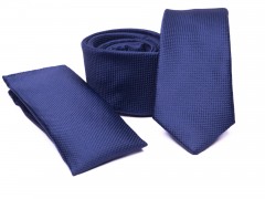    Prémium slim nyakkendő szett - Azúrkék Egyszínű nyakkendő