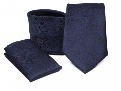    Prémium nyakkendő szett - Sötétkék mintás 