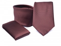    Prémium nyakkendő szett - Rozsdabarna Egyszínű nyakkendő