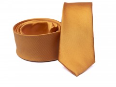     Prémium slim nyakkendő -   Mustársárga szatén 