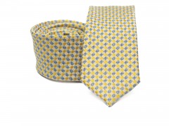    Prémium slim nyakkendő - Sárga aprókockás Aprómintás nyakkendő