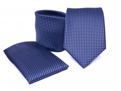    Prémium nyakkendő szett - Kék aprókockás 