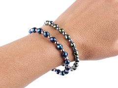      Rugalmas karkötő hematit 