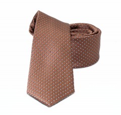                    NM slim szövött nyakkendő - Barna aprópöttyös 