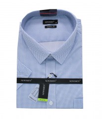    NM elasztikus extra r.u ing - Kék aprómintás Extra méret