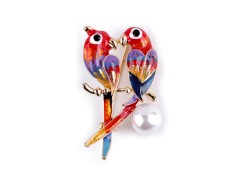  Bross strassz kövekkel madárka 