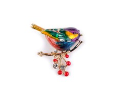  Bross strassz kövekkel madárka 