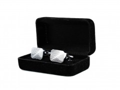             Mandzsettagomb díszdobozban - Ezüst Mandzsetta, Nyakkendőtű