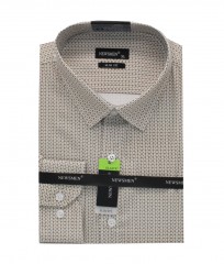             NM h.u slim fit elasztikus ing - Drapp mintás Mintás ing