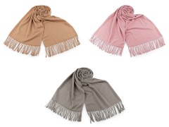 Női téli sál rojtokkal 