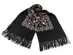      Nagy meleg kendő  rojtos, kasmir sál - 68 x 180 cm 