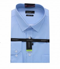                              NM h.u normál fit elasztikus ing - Világoskék mintás 