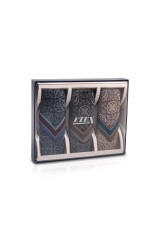            Férfi zsebkendő szett díszdobozban - 3 db Pamut zsebkendő