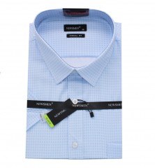      Newsmen elasztikus r.u slim ing - Világoskék aprómintás Rövidujjú ing