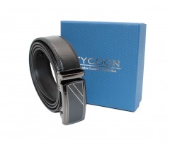                      Tycoon férfi bőr öv díszdobozban - Fekete Férfi öv, ékszer