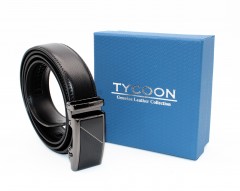                      Tycoon férfi bőr öv díszdobozban - Fekete Férfi öv, ékszer