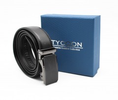                      Tycoon férfi bőr öv díszdobozban - Fekete Férfi öv, ékszer