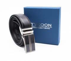                      Tycoon férfi bőr öv díszdobozban - Fekete Férfi öv, ékszer