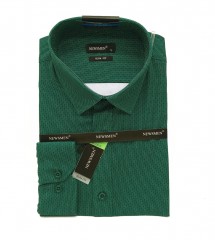             NM h.u slim elasztikus ing - Zöld aprómintás Mintás ing