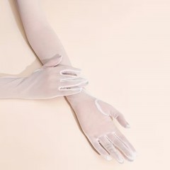     Női alkalmi hosszú tüll kesztyű - 55 cm Női alkalmi kesztyű