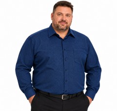  NM h.u extra fit elasztikus ing - Sötétkék aprópöttyös Extra méret