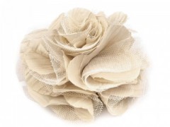     Rózsa kitűző - Ecru 