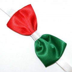    Zsorzsett szatén csokornyakkendő - Tricolor 