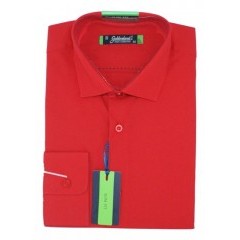           Goldenland slim hosszúujjú ing - Piros Egyszínű ing
