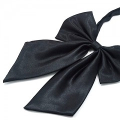   Szatén női csokornyakkendő - Fekete Női nyakkendők, csokornyakkendő
