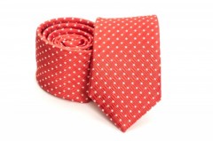 Prémium slim nyakkendő - Piros mintás Aprómintás nyakkendő