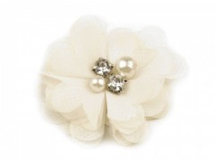 Textil virág - Ecru 